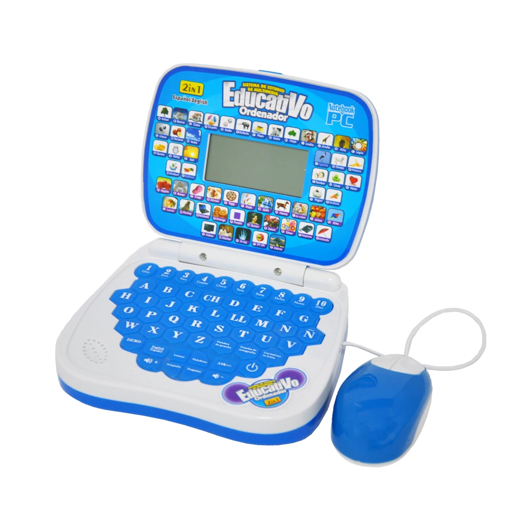 Classic intelligent educational toys laptop for kids french English bilingual learning machine