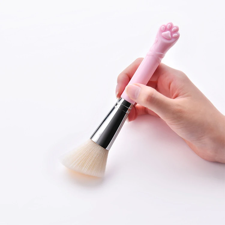 New Arrival Cute Cat Cosmetic Brush Pink 10pcs Nylon Hair Woman Beauty Tools Professional Plastic Makeup Brush Set