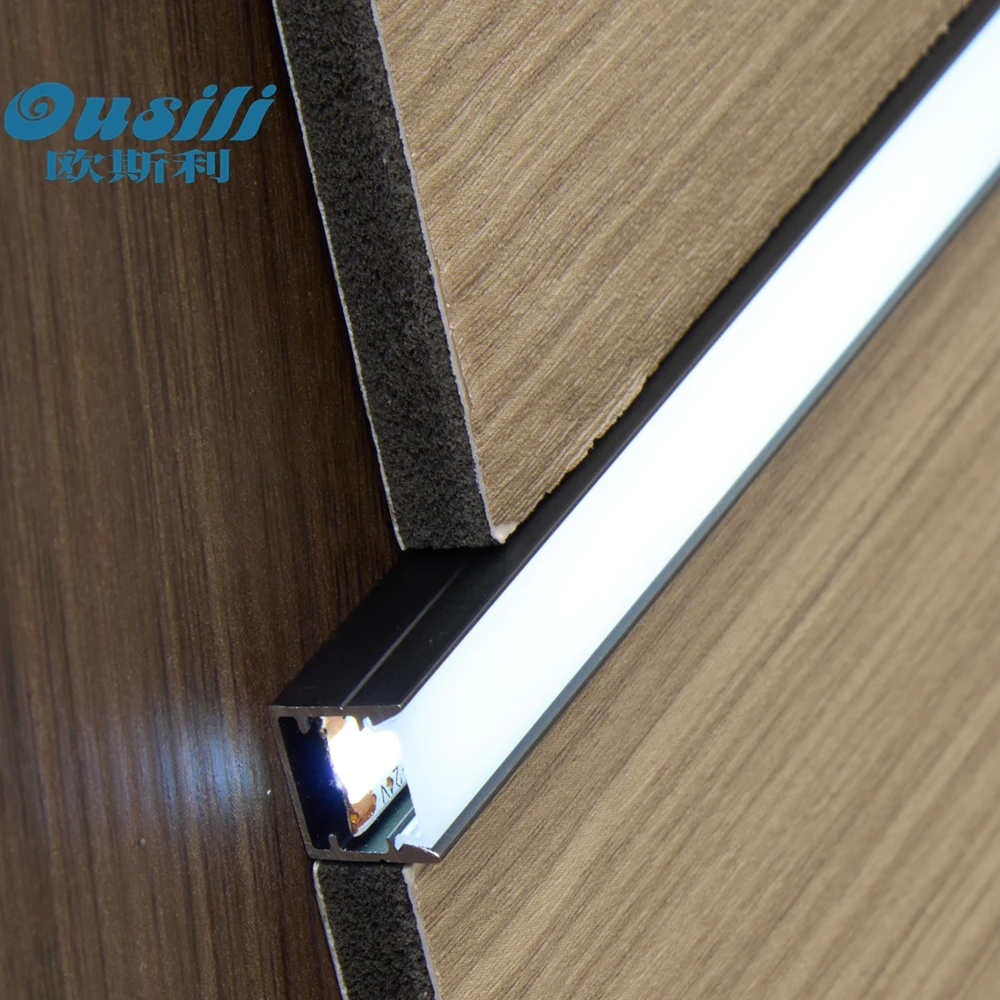 Hot sale  Decorative Wall Base Board Profiles Molding Trim Floor Accessories skirting led lighting Aluminum baseboard
