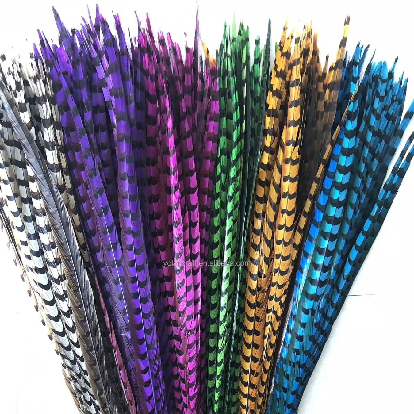 Nature Dyed Venery Pheasant Tails 4-75inches for Holiday Party Birthday Decoration