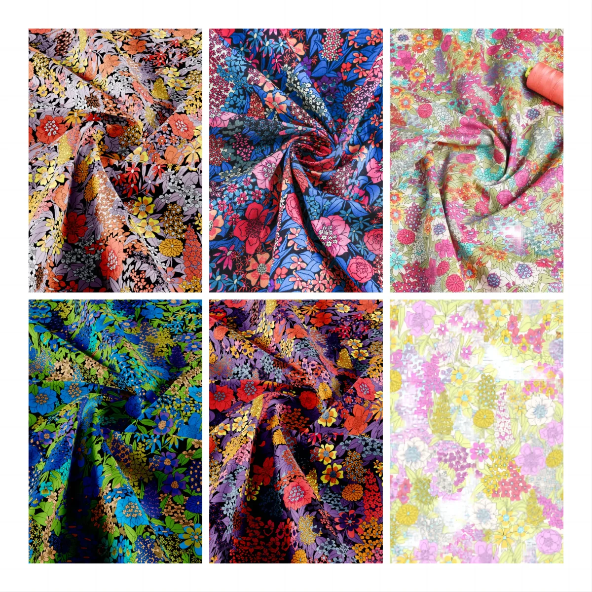 Liberty Muti Color Florals Digital Print Custom Fabric Liberty london Cotton Printing Fabrics For Clothing