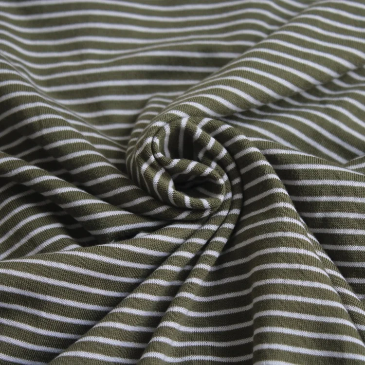 fashion high quality yarn dyed stripe single jersey fabric