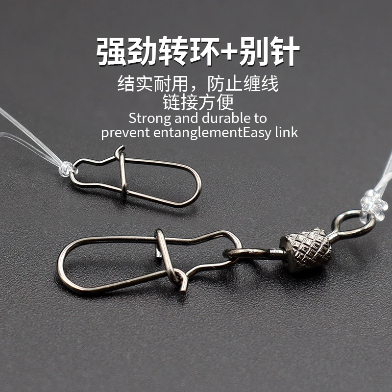 Fishing Skin Sabiki Rigs 6 String Lure Hook Sea Fishing Flasher Bait Rigs with Barrel Swivel Snap Luminous Bead
