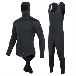 3MM Wetsuit Thickened Camouflage Spearfishing Wetsuit Neoprene Split Snorkel Freediving Suit for Men