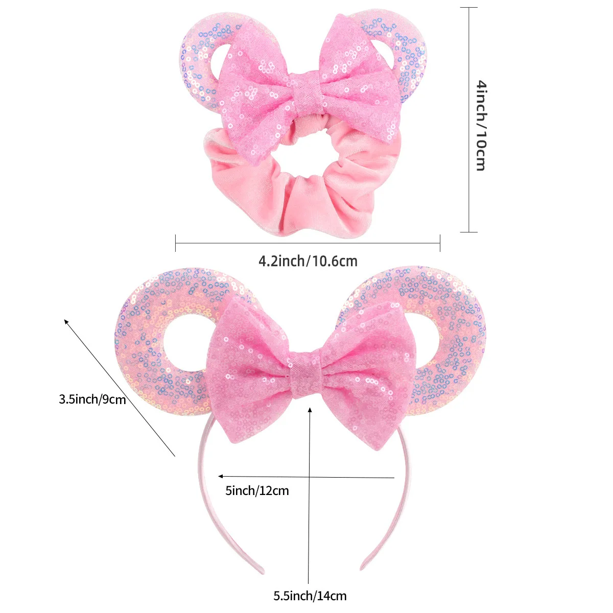 Aliexpress Hot Selling Hair Accessories for Kids Handmade Doughnut Headbands Knotted Headbands Mickey's Ear Bow Decoration