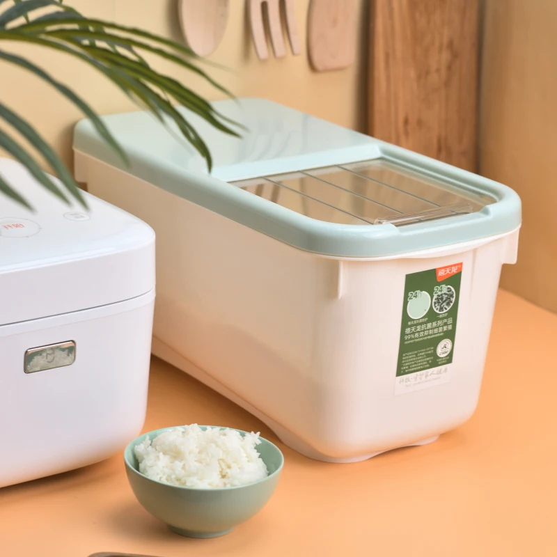 Food Cereal Grain Rice Candy Plastic Storage Container Box Kitchen Cereal Rice Storage Container Organization