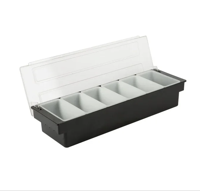 Hotel & Kitchenware 3/4/5/6 Plastic Grid Stainless Steel Holder Condiment