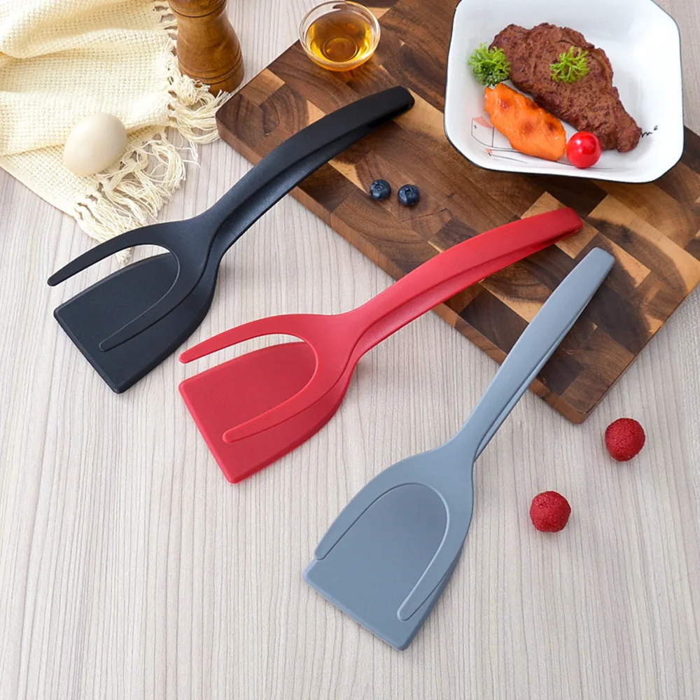 Nylon Frying Spatula For Fish And Steak Multifunctional 2 in 1 Cooking Turner Egg Pancake Spatula