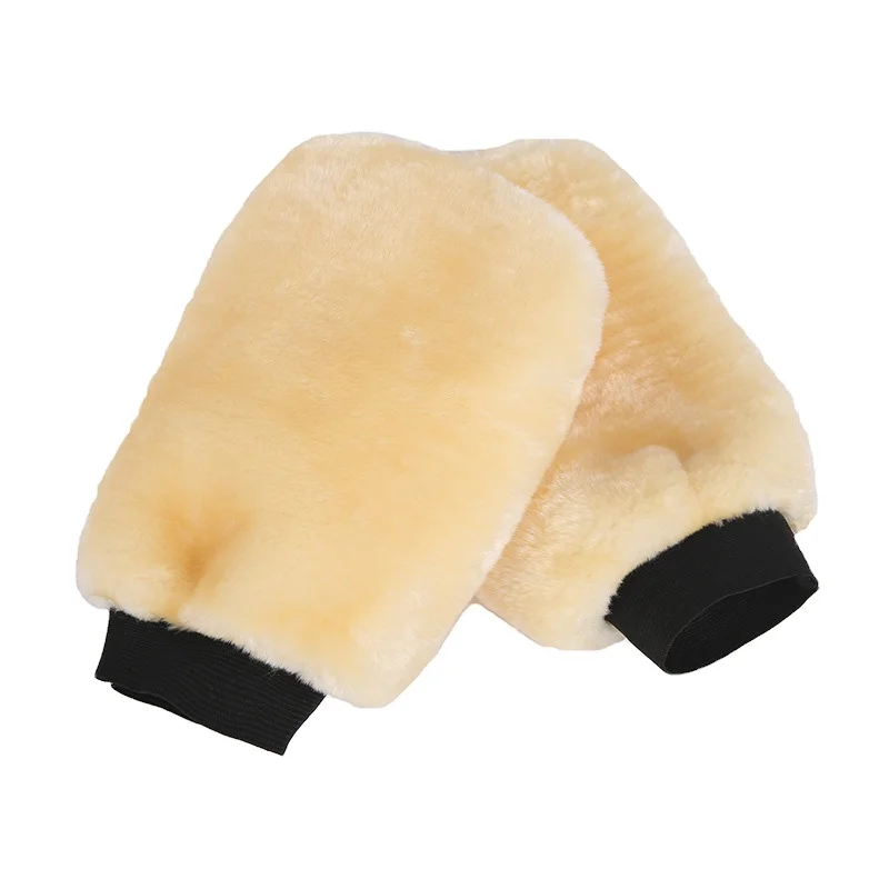 Special wool double-sided gloves for car washing