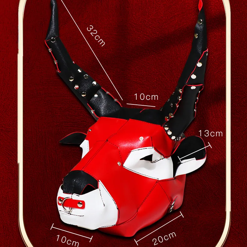 sm bull head mask appealing headgear adult sex products cosplay prom dress up toys
