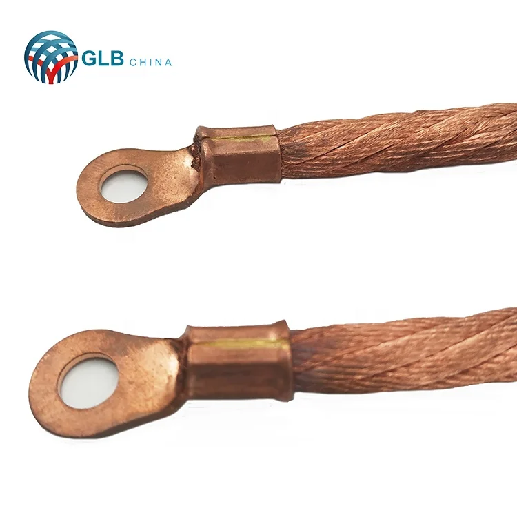 Hot Selling Cu-ETP High Current bare copper braided wire 25mm flat tinned braid cable