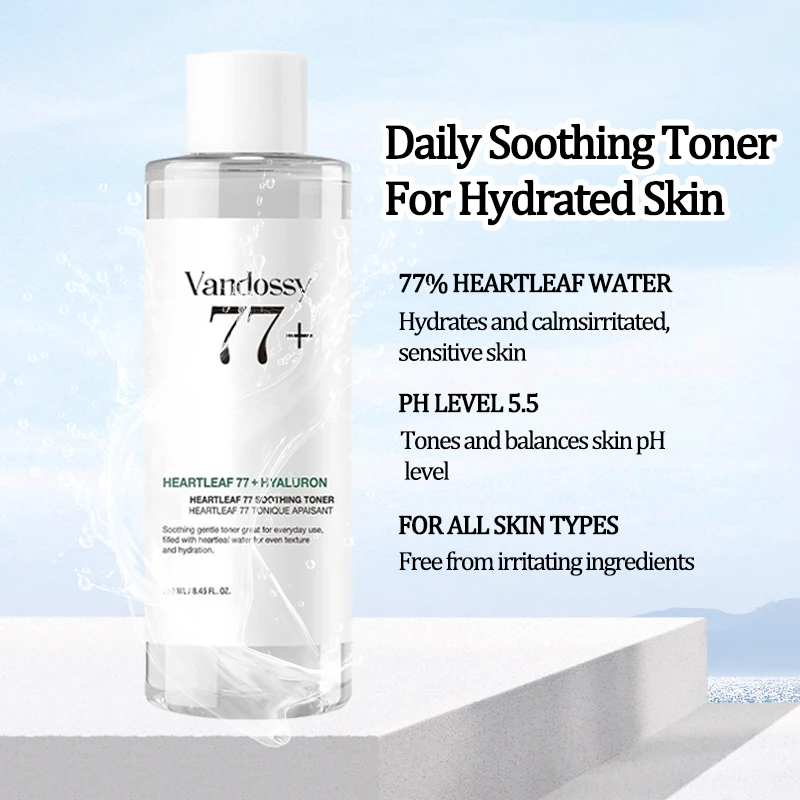 Private Label Heartleaf 77 Soothing Toner pH 5.5 Trouble Care Calming Skin Refreshing Hydrating Purifying Cruelty Free Vegan