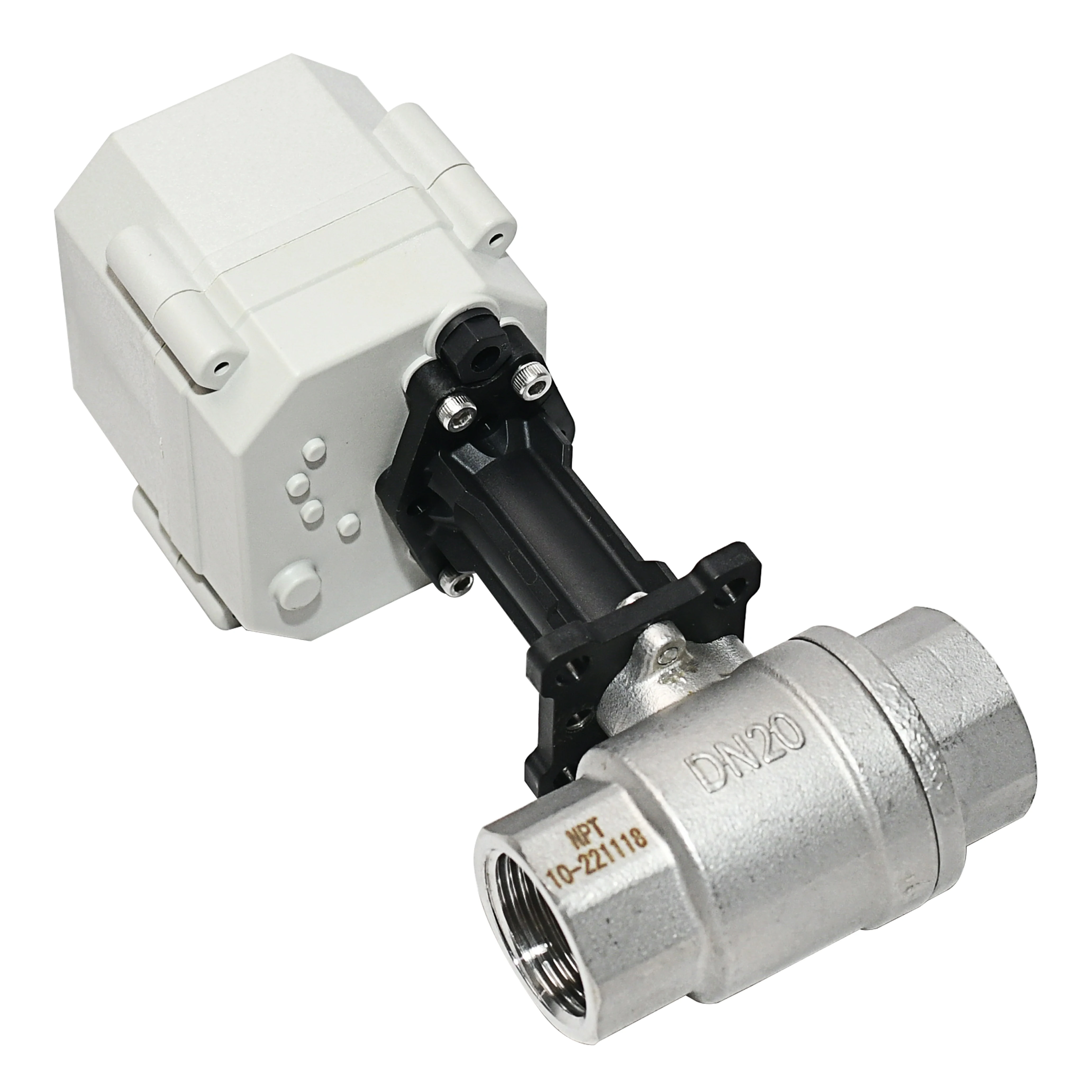 2-way food grade 1' inch Stainless Steel 304 AC230V Electrical actuated ball valve with longer bracket