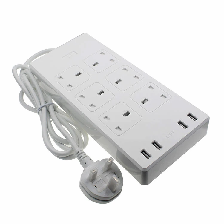 
Over-current Protection Support 2.4GHz Wifi Tuya Remote Control 3 Outlet Smart Power Strip UK USB 