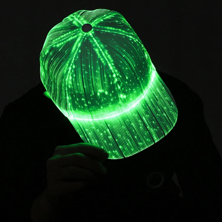 Пользовательские Светящиеся в темноте snapback шляпа карнавал led шапки и шляпы