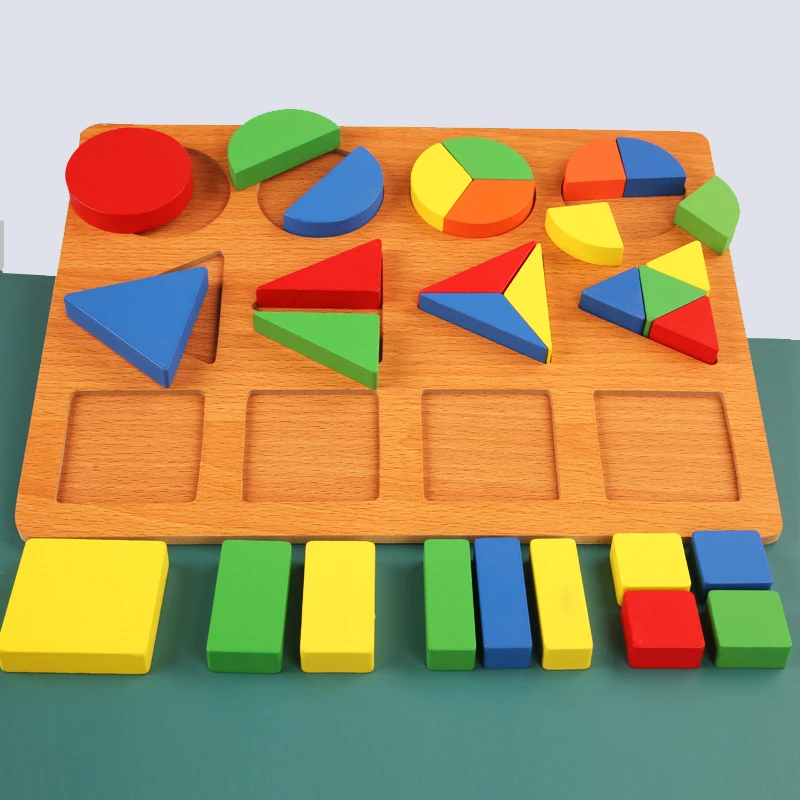 educational toy Kids Geometric Blocks Colorful Shape Matching Game Children Puzzle Toys