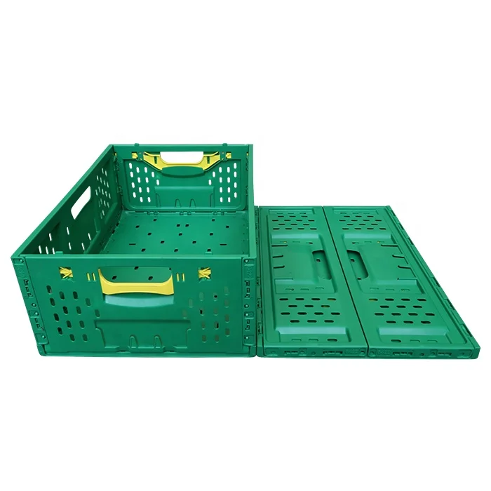 QS Fruit Storage Plastic Box Cheap Fruit Crates for Sale Collapsible Plastic Vegetable Basket Crate for Vegetable