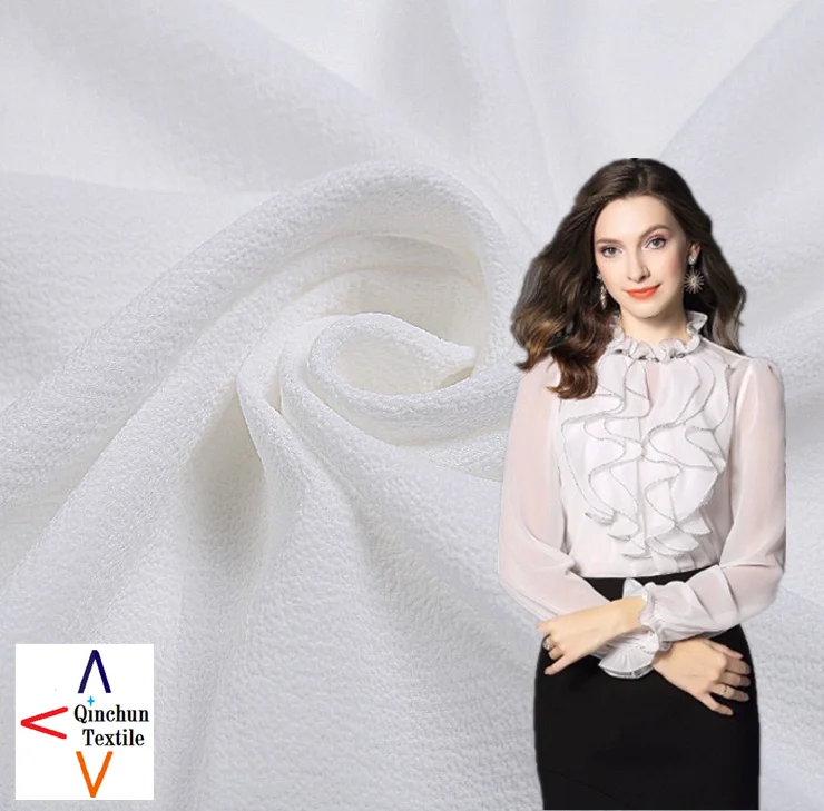 New Fashion dress fabric stretch chiffon bubble crepe fabric