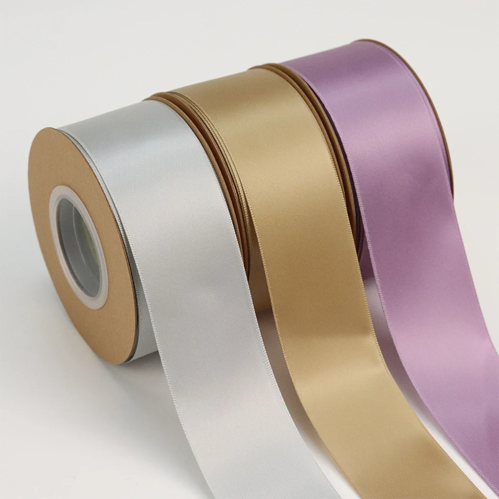 Hot sale custom 1 1/2 satin ribbon 1.5 inch for packing