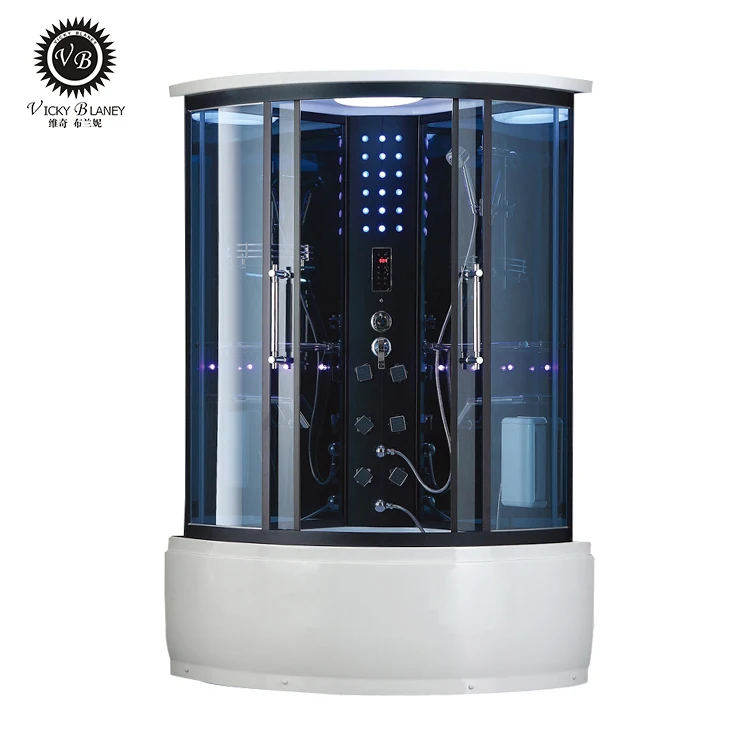 Acrylic sector shape glass cabins 2 person steam shower room sliding door set shower enclosure