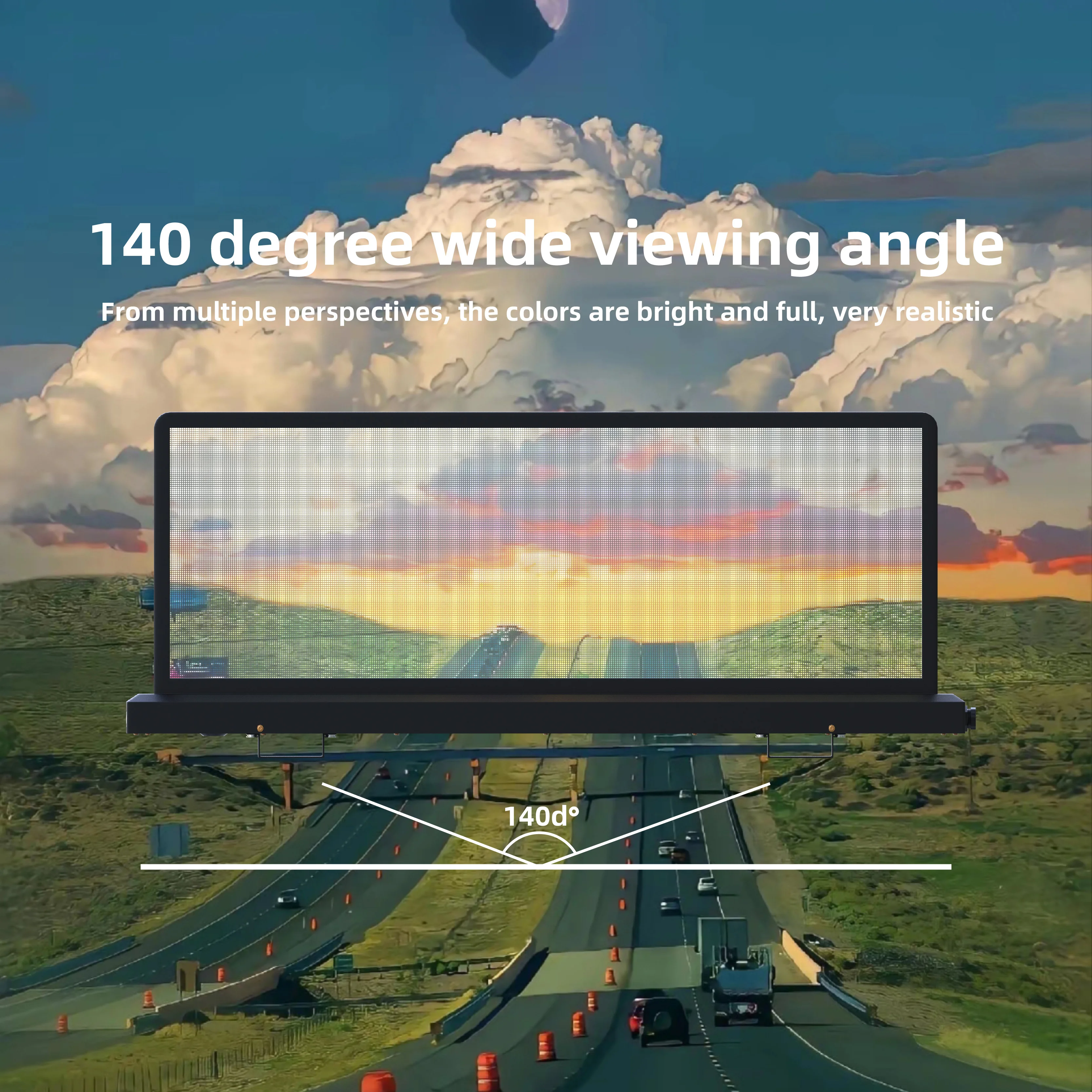 High Brightness P2.5 P3 P4 LED Taxi Top Outdoor Dual Sided Car Screen Digital Signage and Display