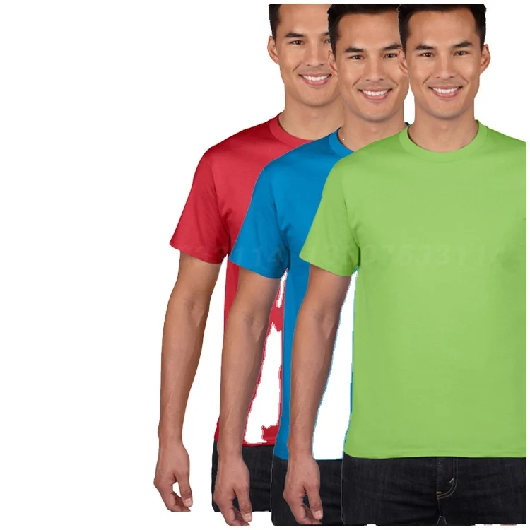 high quality cotton round neck OEM logo men t shirts blank plain t-shirts