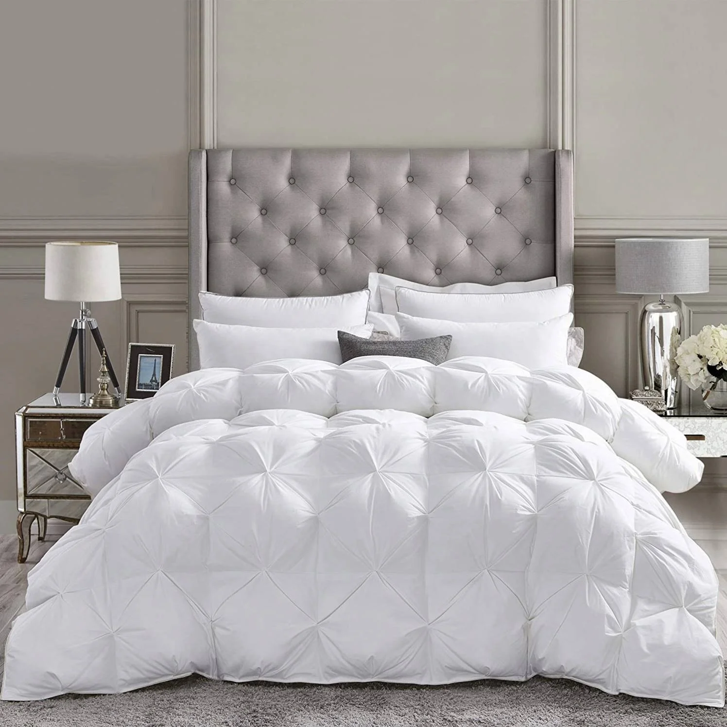 Wholesale solid bedding comforter set blanket down eiderdown quilt