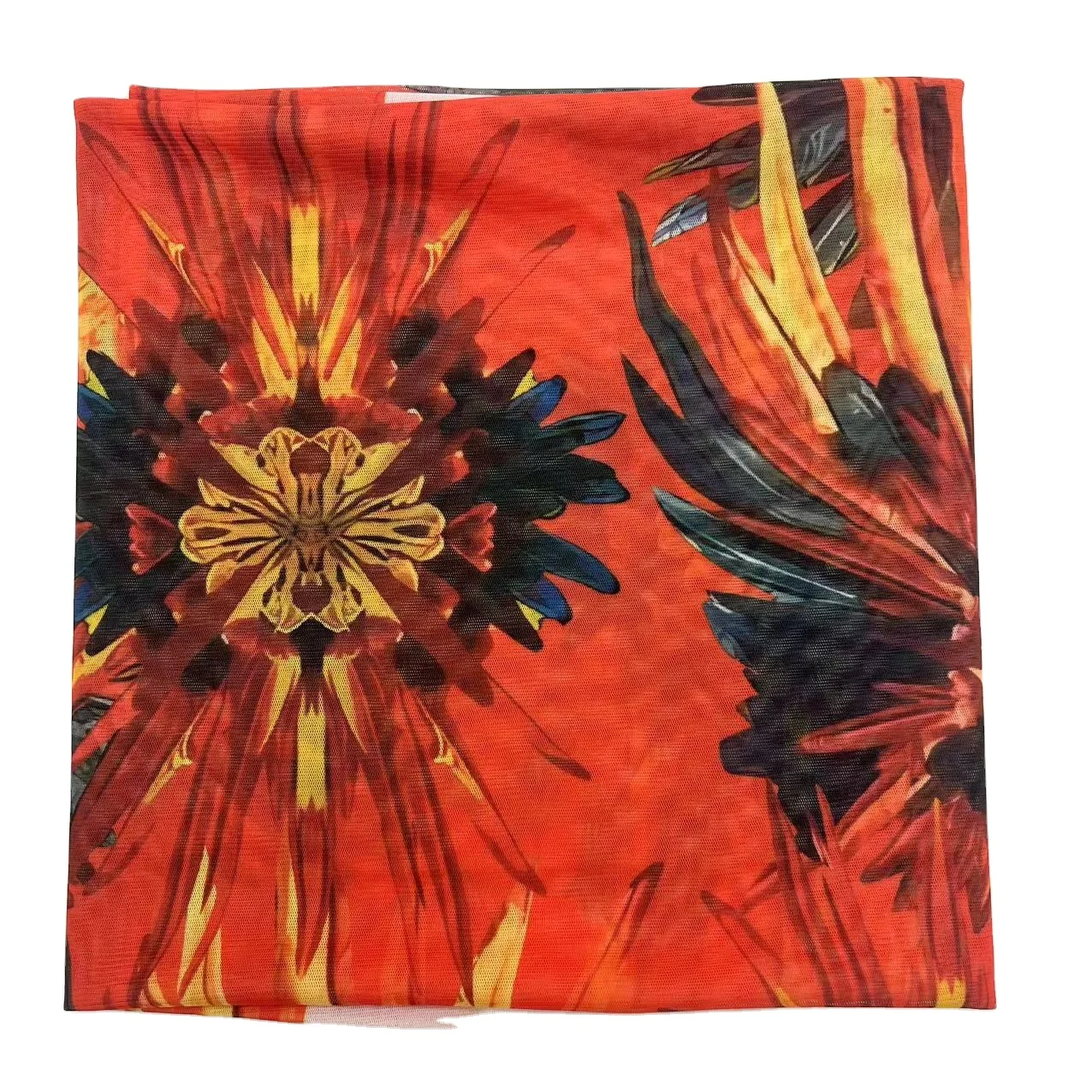 OEM&ODM in stock custom patterns digital print fabric 100%polyester light and breathable Mesh Fabric for Clothing home textiles