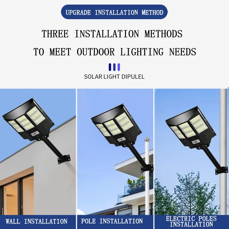 ABS integrated ip65 waterproof 300w 600w 900w solar street lamps outdoor solar garden lights solar wall lights led solar lamp