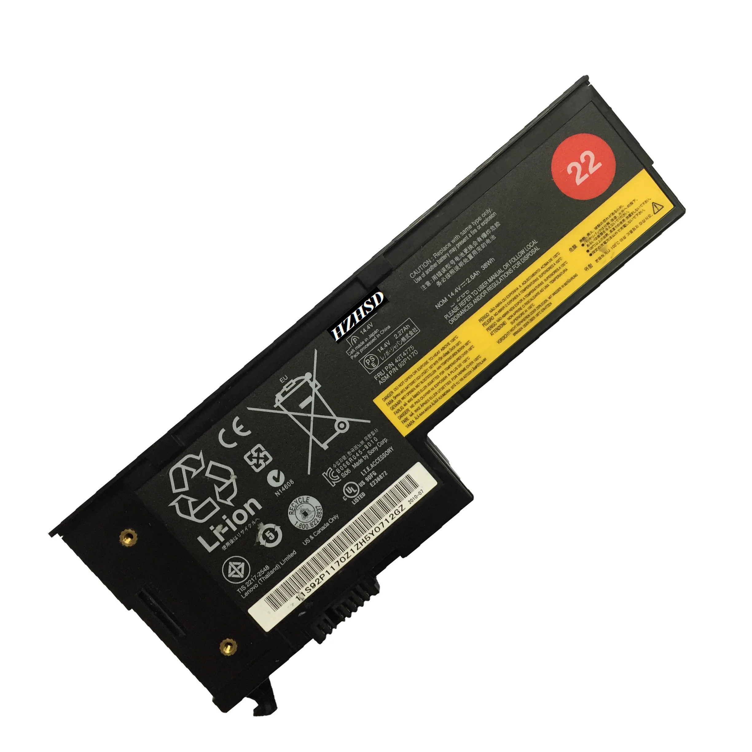 
14.4v 38wh/4cell X60S Laptop Battery 40Y7001 42T4776 92P1168 92P1170 42T4505 92P1167 For IBM ThinkPad X60 X60s X61 X61s 