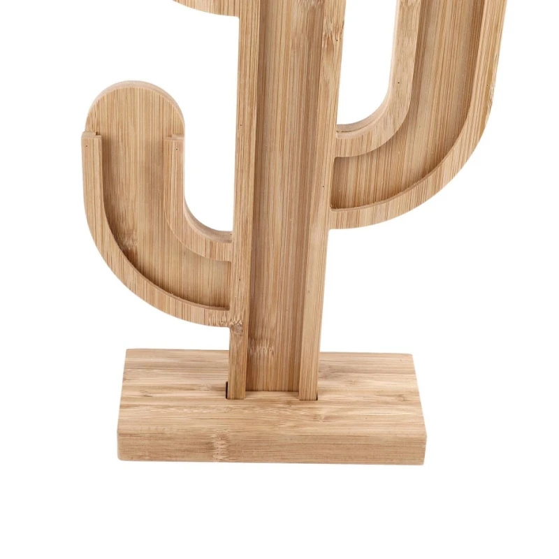 Cactus Shape Storage Rack Capsule Organizer Bamboo Coffee Capsules Holder