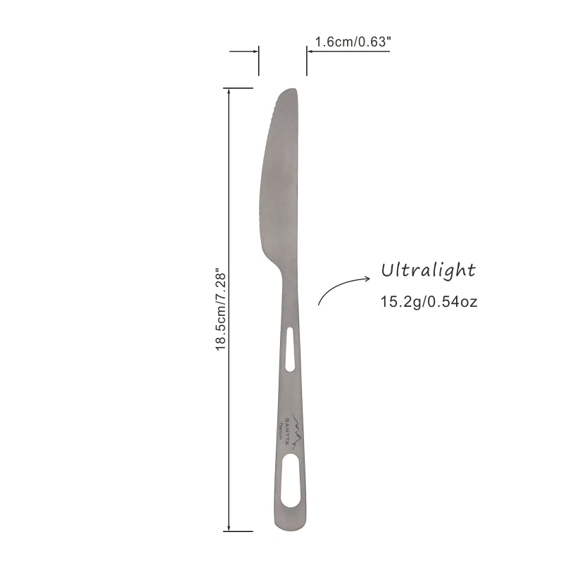 SANTTA Super Light Healthy Titanium Knife for Outdoor Use