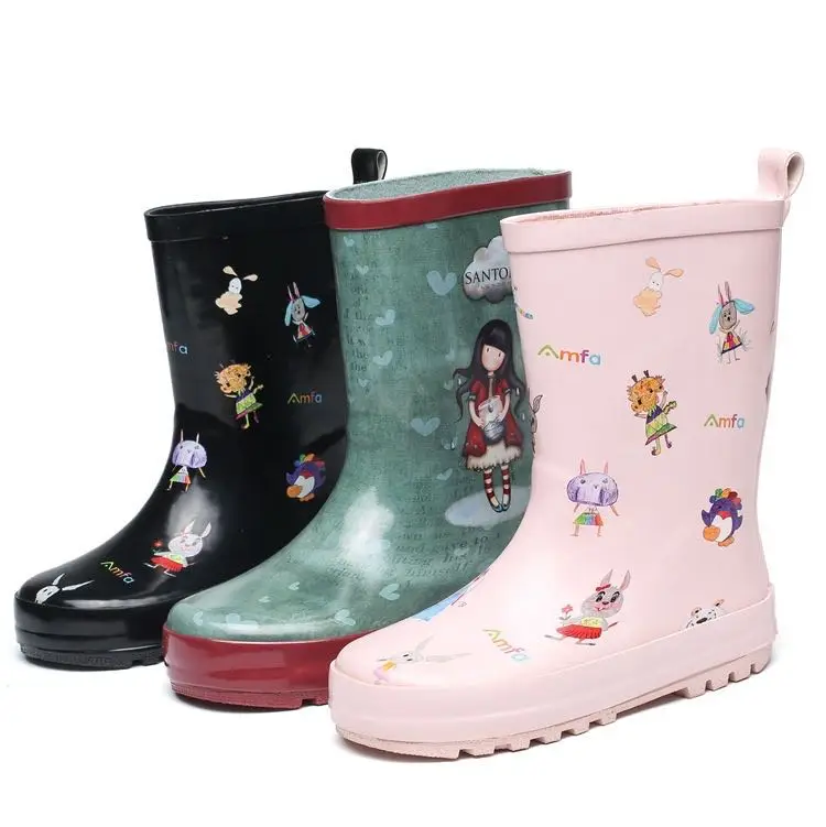 Wholesale Designable Custom Printing Cute Waterproof Comfortable Anti-Slip Rubber Kids Gumboots