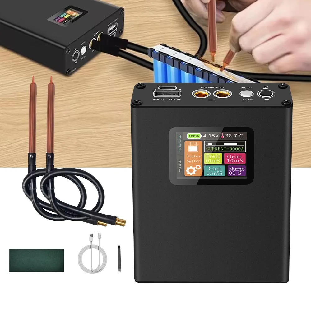 Mini Spot Welder 18650 Battery Pack Welding Machine 0.1-0.25MM Digital 30 Gear Adjust Portable Spot Welder Automatic Trigger