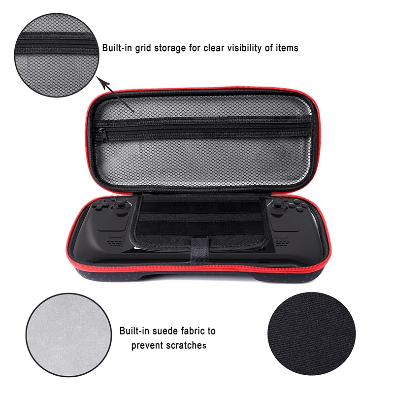 Steam Deck Carrying Case Protective Hardshell Travel Case with Zipper