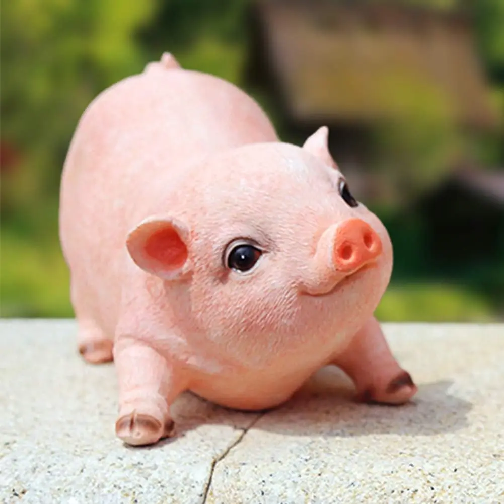 Новый продукт идеи 2024 тренд большая толстая статуя свиньи скульптура декоративные украшения для сада свиней поделки животных Статуэтка из смолы