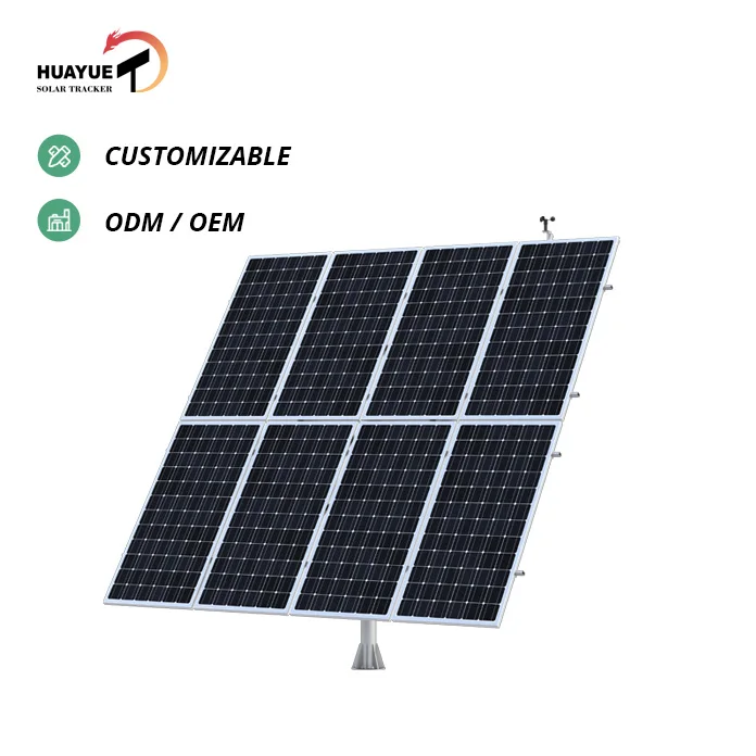 Huayue solar tracker-5KW HYS-8PV-144-LSD dual axis sun solar tracker solar tracking system solar panel sun tracker