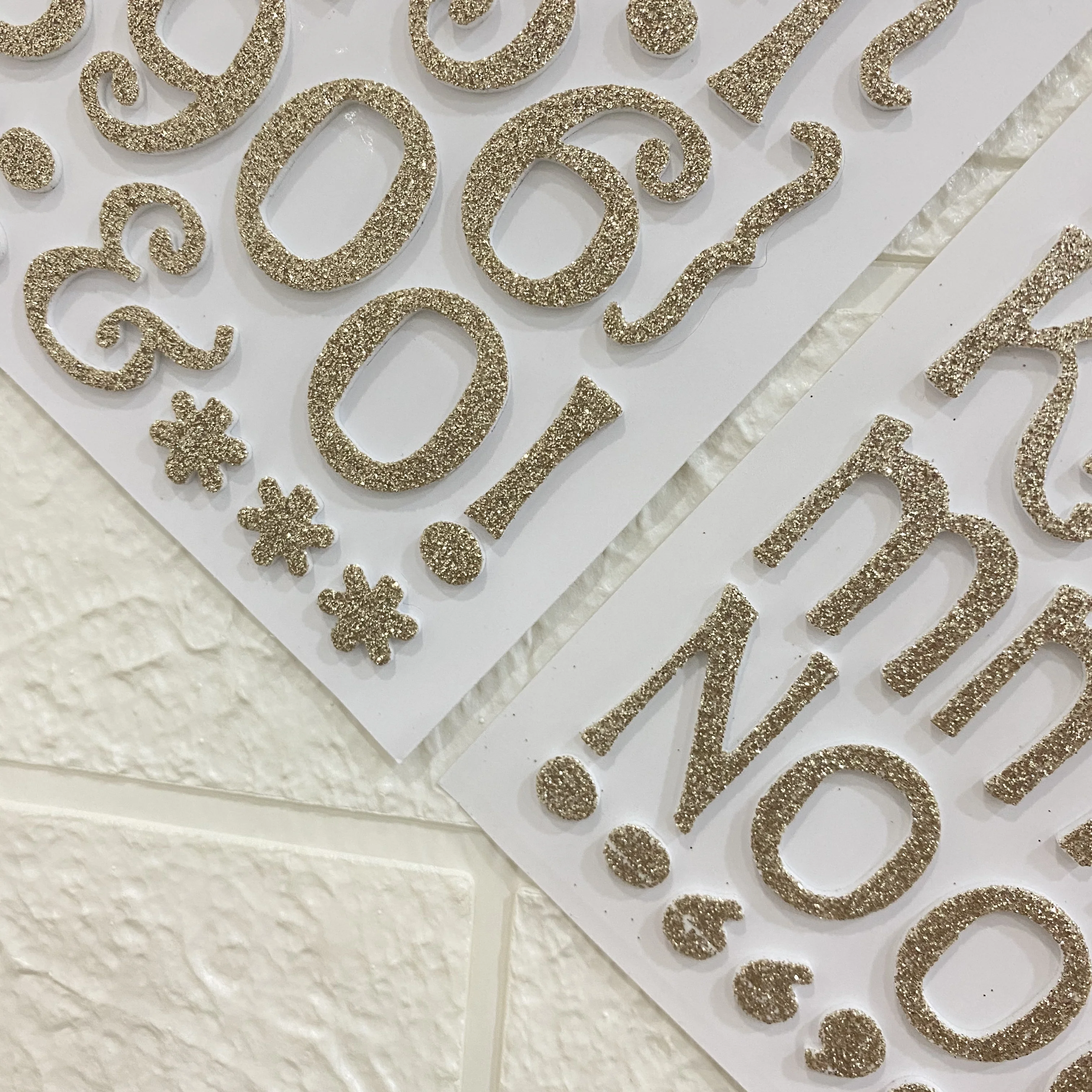 GF Notebook Planner Stationery Scrapbooking Cute Decoration Custom Design Glitter English Letter EVA Number Alphabet Stickers
