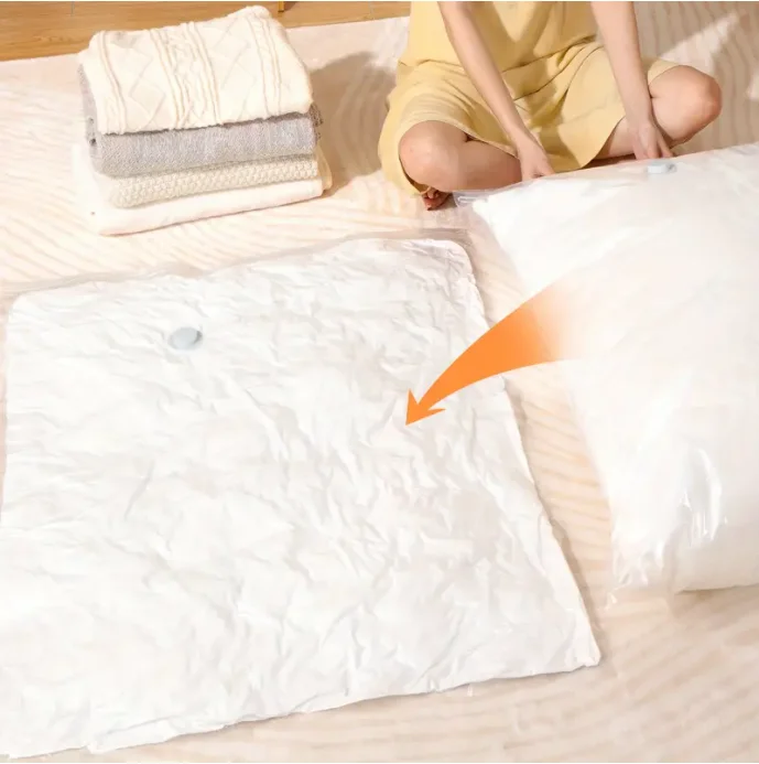 Amazon Top Seller Cheap Transparent Vacuum Compression Storage Bag Reusable Space Saver Vacuum Storage Bags With Pump