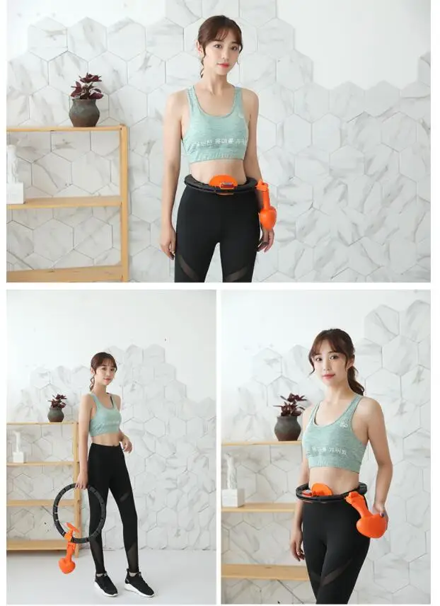 
dropshipping hula ring Smart Hula With Fat Burning Ball Surround Massage Sport Hoop 