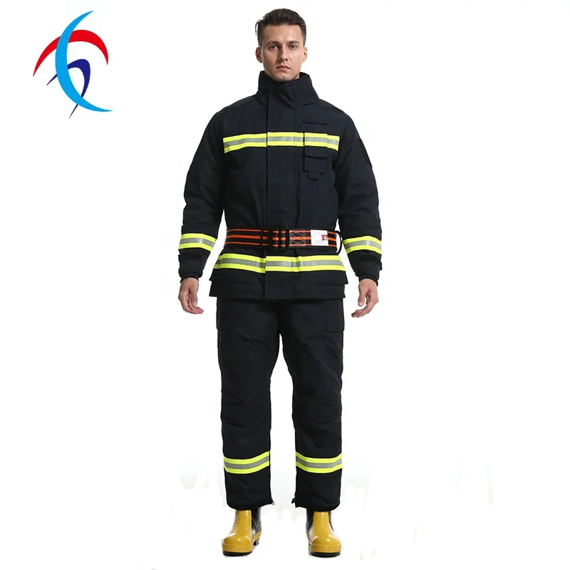 Factory Wholesale Fire Retardant Safety Uniform Flame Proof Fireman Firefighting Suit for Fire Fighting