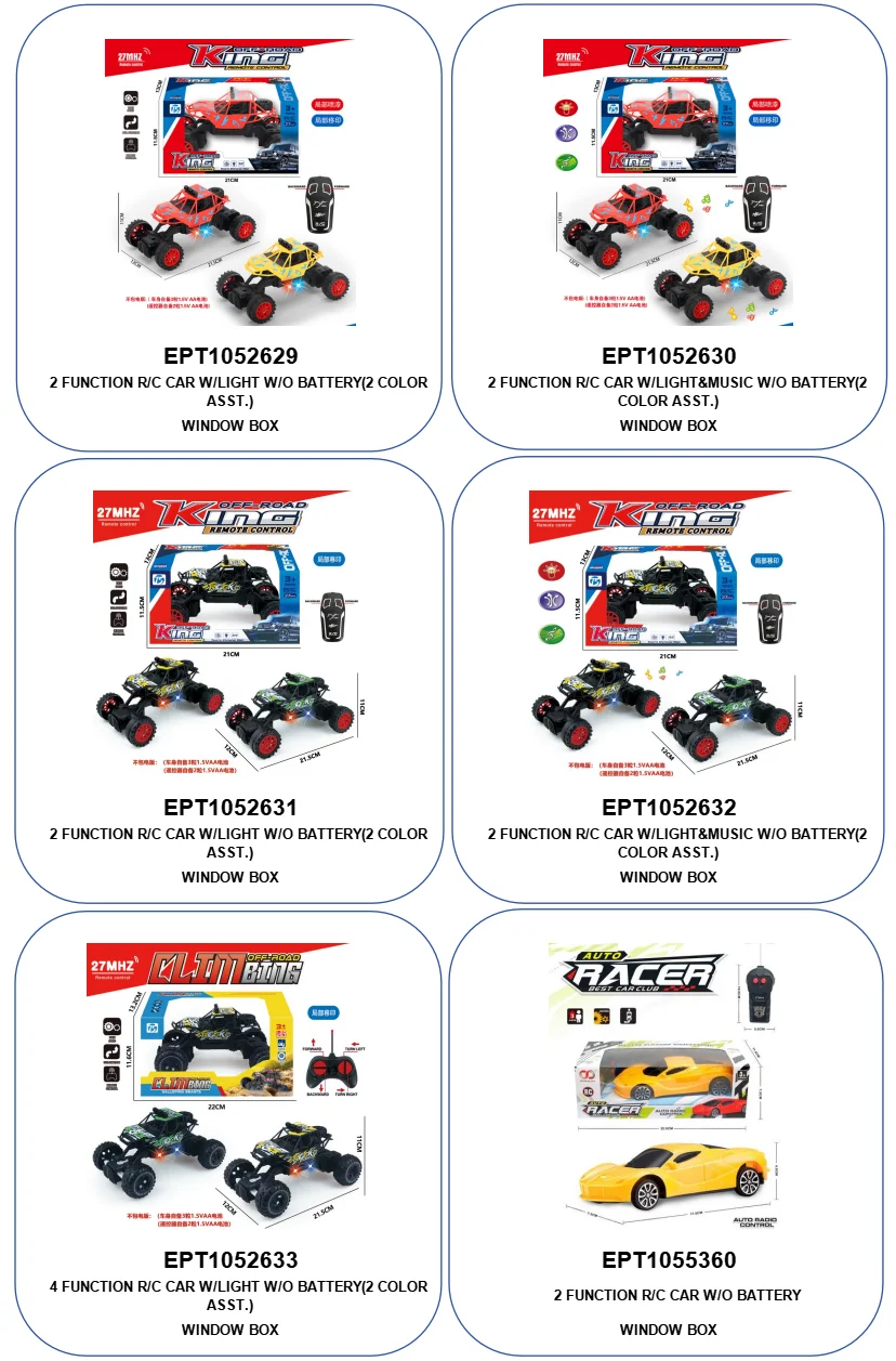 EPT $1 Dollar Promotion Toys 2-Way Rc Climbing Car Toys Remote Control Trucks With Lights