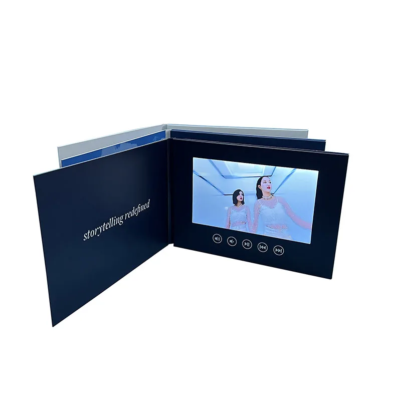 customized 7 inch hd ips screen lcd chinese homemade video brochure 10.1 inch  tft video player brochure video book b ts photos
