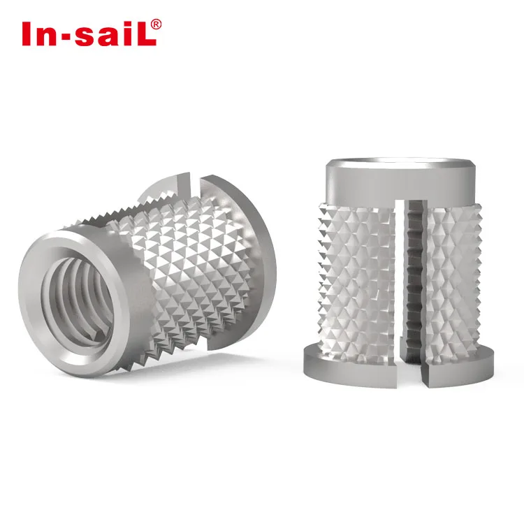 Высокоточные детали с ЧПУ высококачественные резьбовые вставки гайки прессованная гайка накаткой прорезью Резьбовая вставка для пластика ABS PP