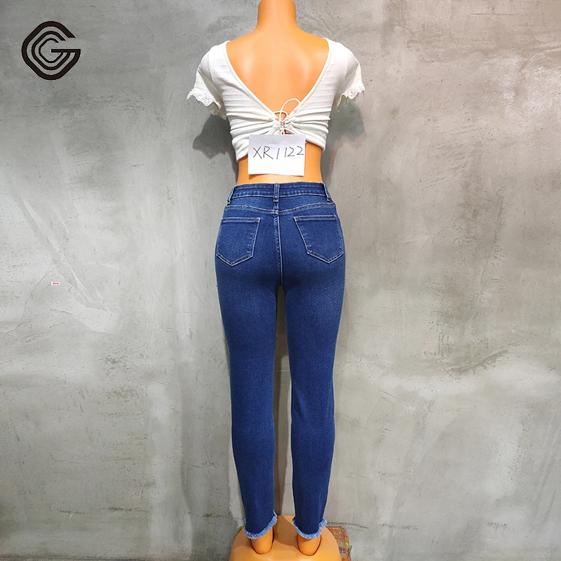 Customized Designs Ladies Denim Pants Pattern Straight Fit Straight Leg Jeans