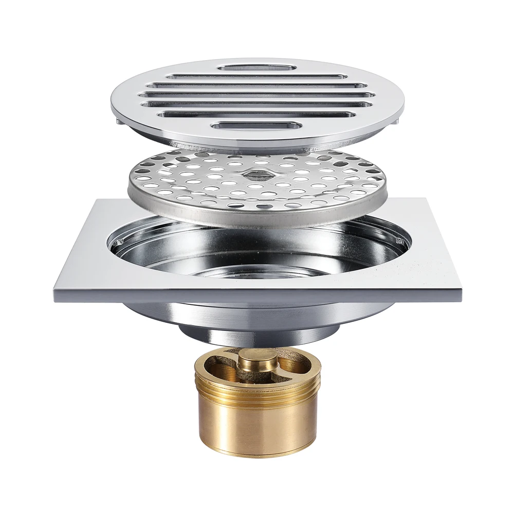 taizhou 75mm anti deodorant  anti odor stainless steel filter 10*10 drain floor anti-odor crepine