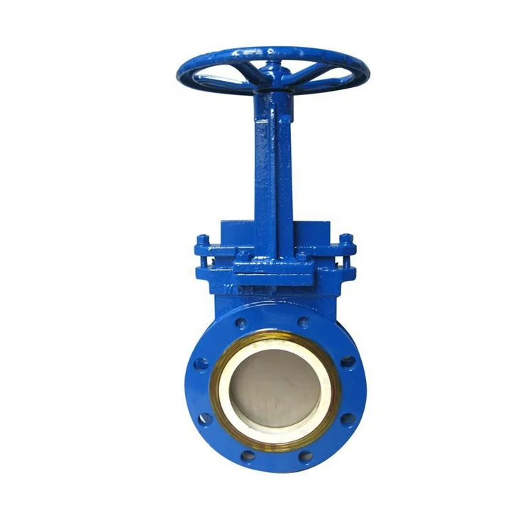 DIN standard stainless steel electric handweel operate Resilient Seat Flange Knife Gate Valve