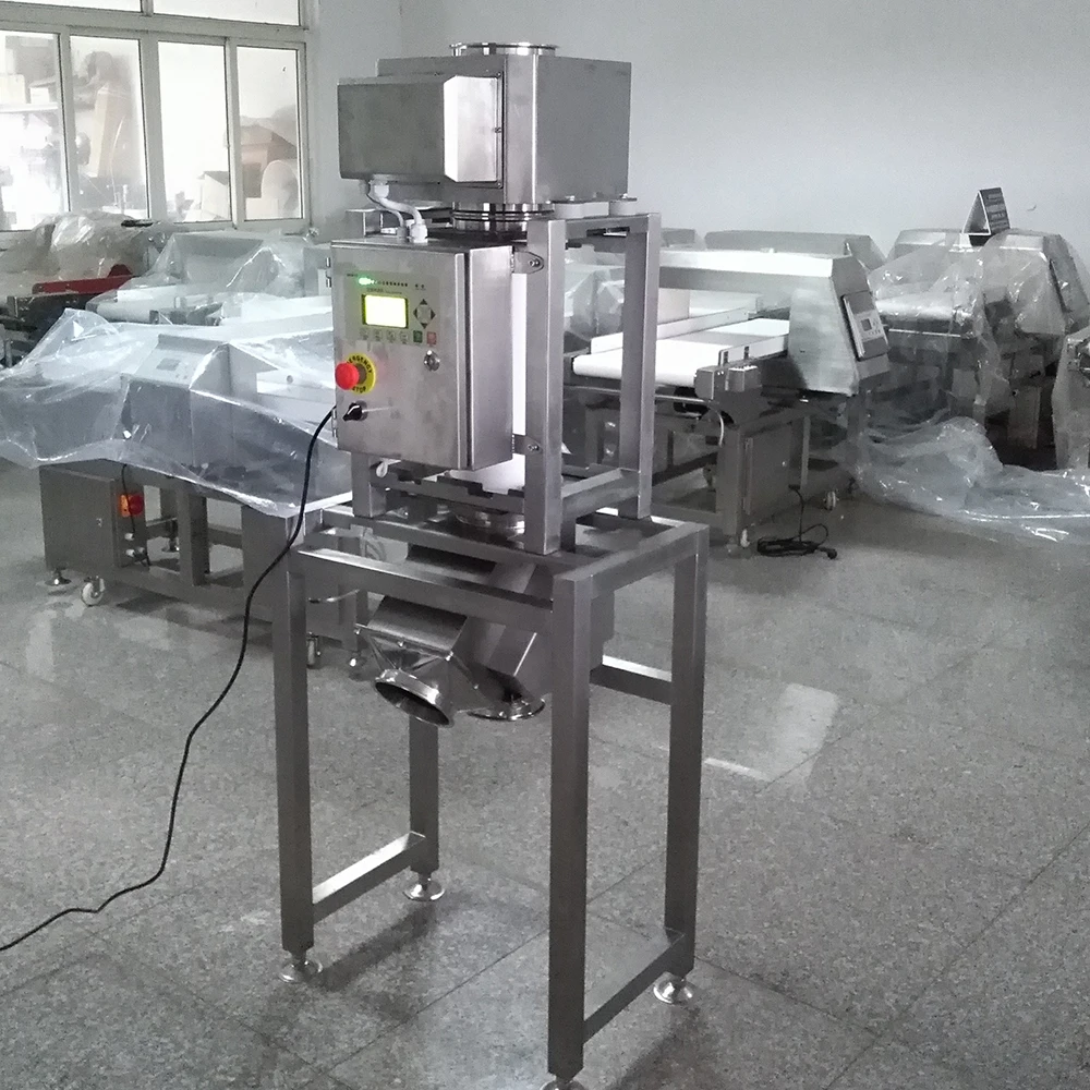Gravity fall magnet separator metal detector for recycled plastics rice flour mills