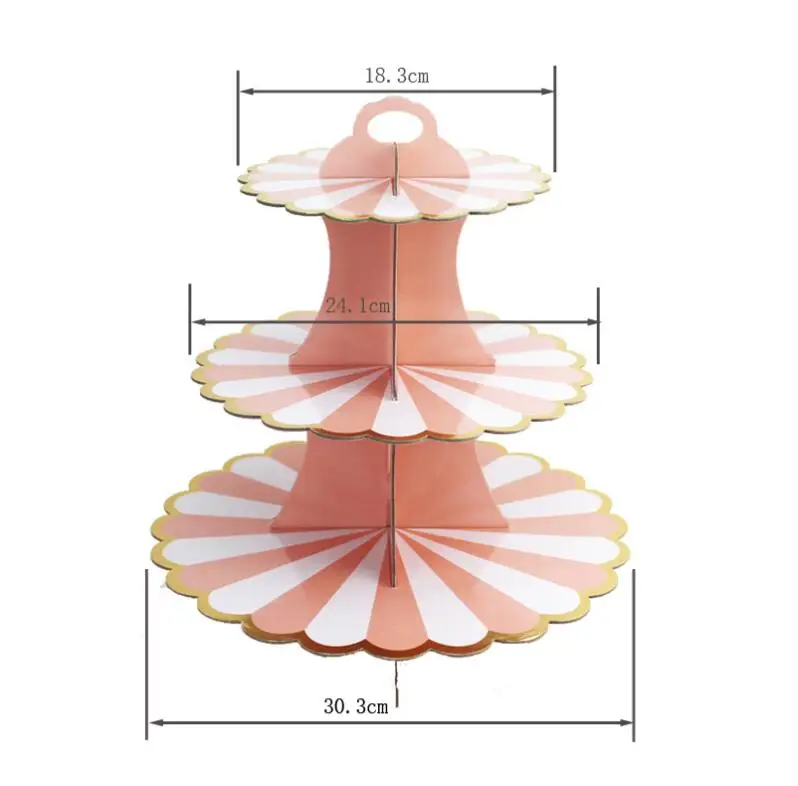 Paper Cake Stand Custom Party Decoration Children Adults Birthday Party Activities Anniversary Celebration Flower cake Stand