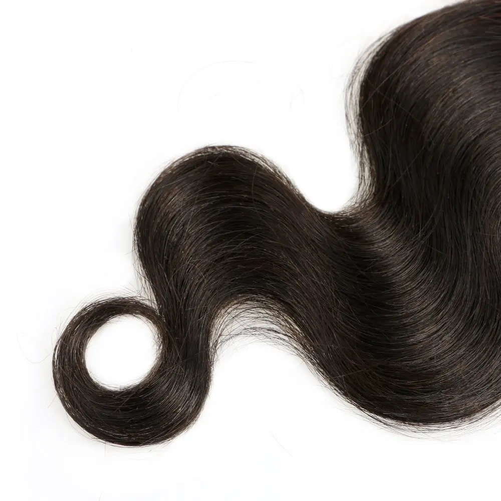 Bliss Emerald  Virgin Brazilian Human Hair 3.5x4 Swiss Lace Closure Body Wave  Middle Part Natural Color